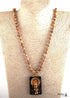 Boho Necklace, RH Precious Lava Stone, Ganesha Buddha